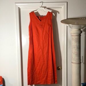 Sleeveless Orange Dress w/ Jacket